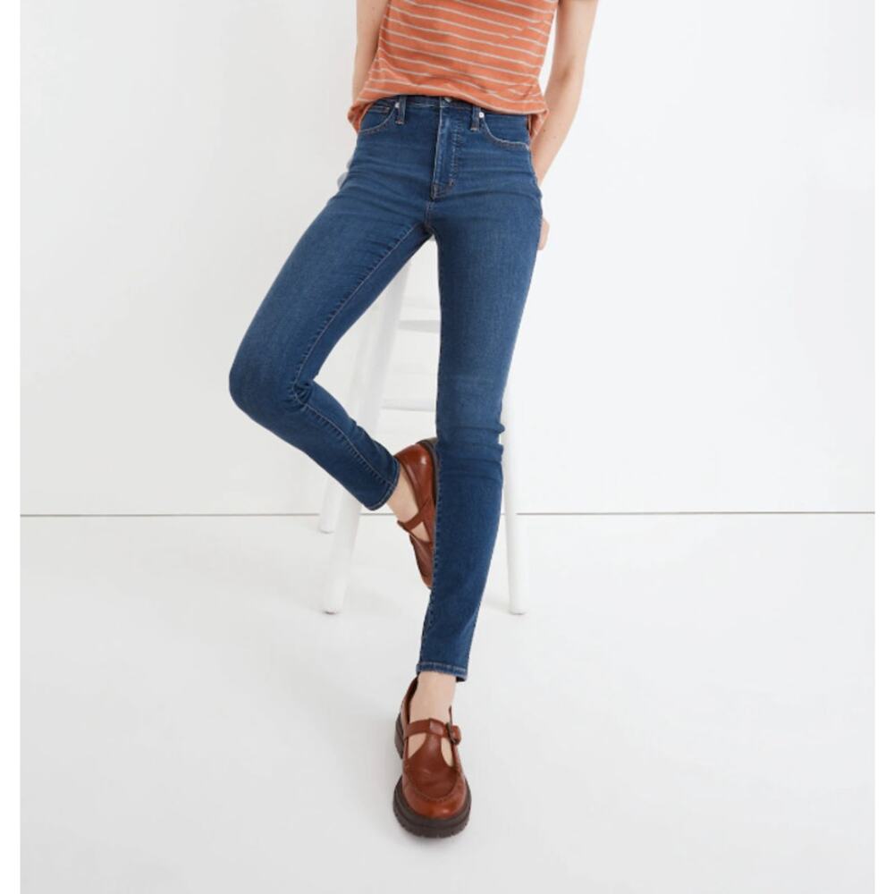 Madewell 10" High-Rise Skinny Jeans Slimming Fit Medium Wash Denim Womens Sz 27
